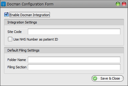 Docman Configuration Form